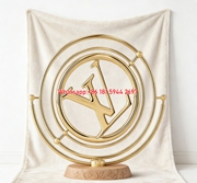 Luxury Gold LV Monogram Decor Flannel Sofa Throw Blanket 481